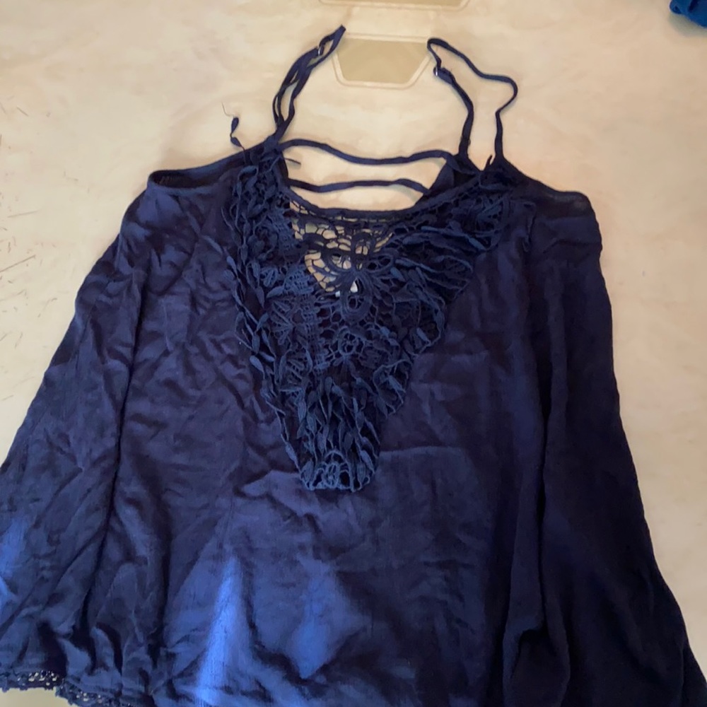 Blue Lace Top